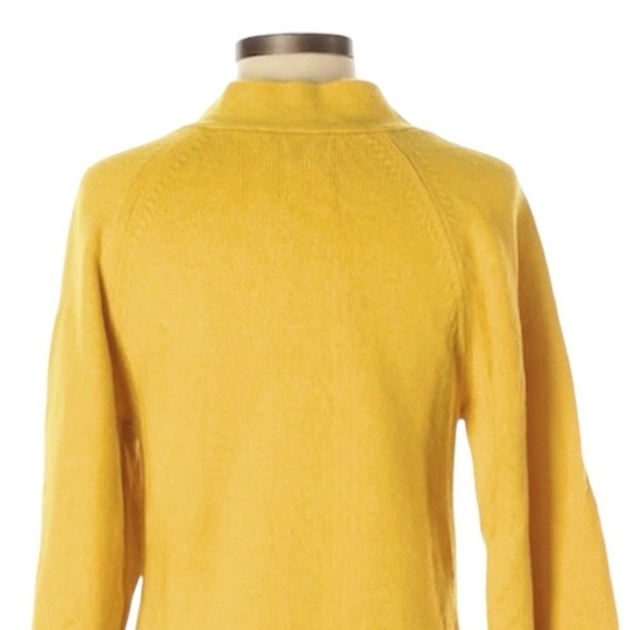 Ann Taylor Tunic V Neck Yellow Wool Sweater XS - Picture 4 of 8